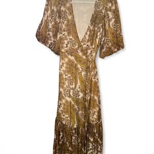 Minkpink - Paisly Print Print Pattern Wrap Dress